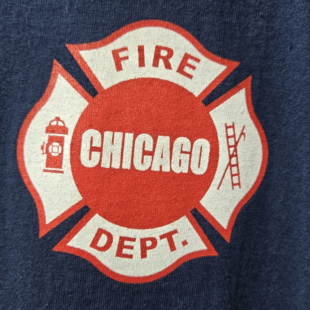 Chicago Fire Dept. CFD Chicago Fire Molly's Navy Blue T-Shirt Sz XL
